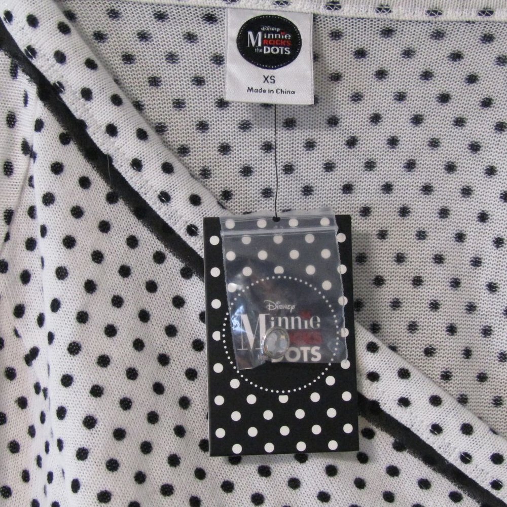 NWT Minnie Rocks The Dots Cardigan Sweater XS - Picture 5 of 8